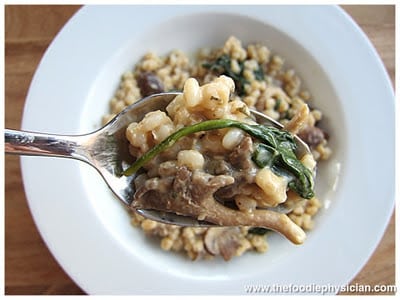 Dining with the Doc: Mushroom Barley Risotto