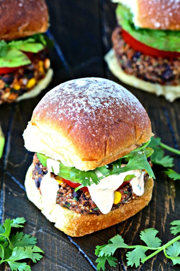 Black Bean & Quinoa Veggie Burgers - The Foodie Physician