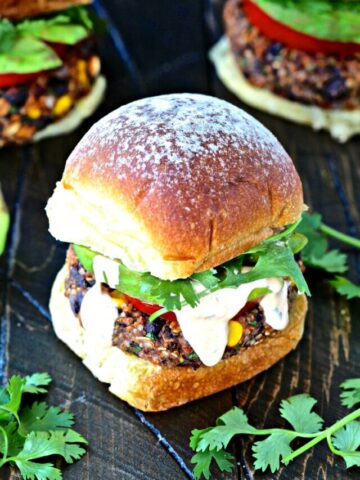 Black Bean & Quinoa Veggie Burgers