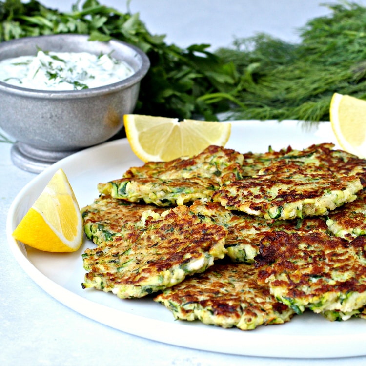 Greek Zucchini Fritters | @foodiephysician