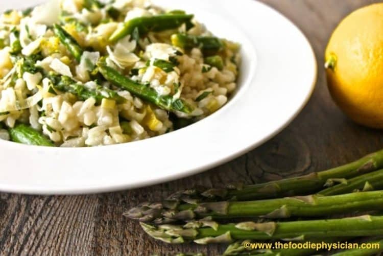 Lemon Risotto with Spring Vegetables | @foodiephysician