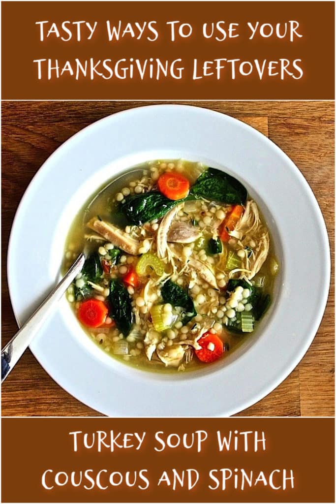 Turkey Soup with Couscous and Spinach Pin