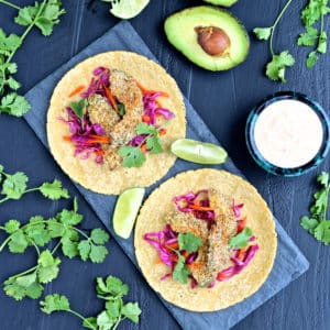 avocado tacos on a platter