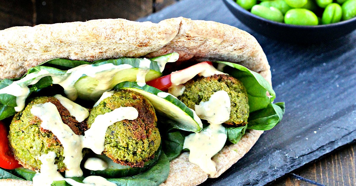 Edamame Falafel Sandwiches The Foodie Physician