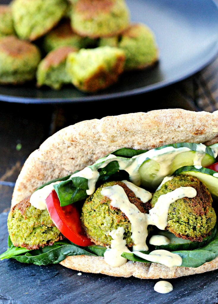 Edamame Falafel Sandwiches The Foodie Physician