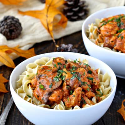 Chicken with Creamy Paprika Sauce | @foodiephysician