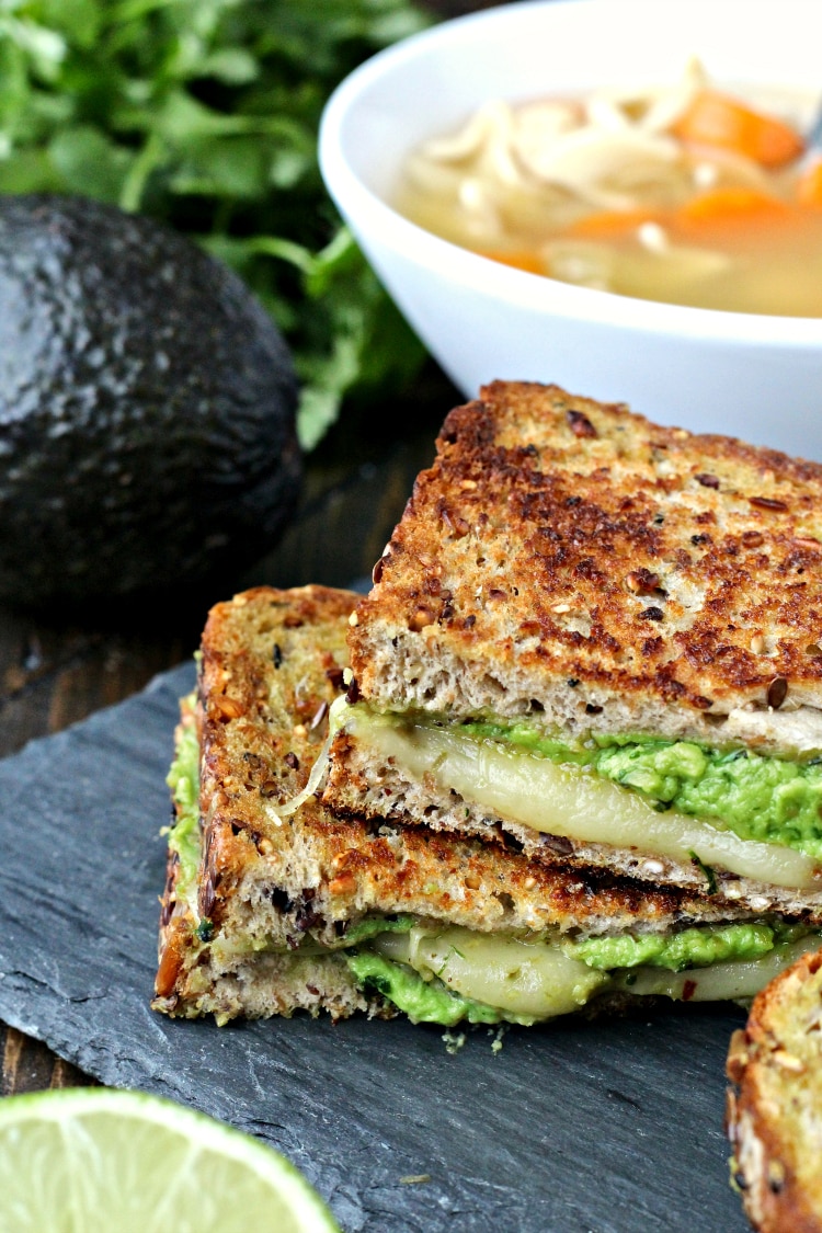 Grilled Cheese with Avocado Pesto | @foodiephysician