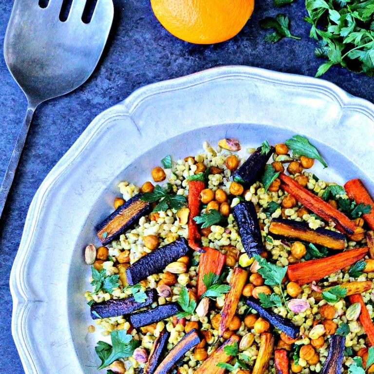 Barley Salad with Roasted Carrots and Chickpeas The Foodie Physician