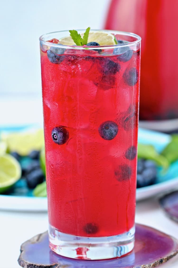 Blueberry Mint Limeade | @foodiephysician