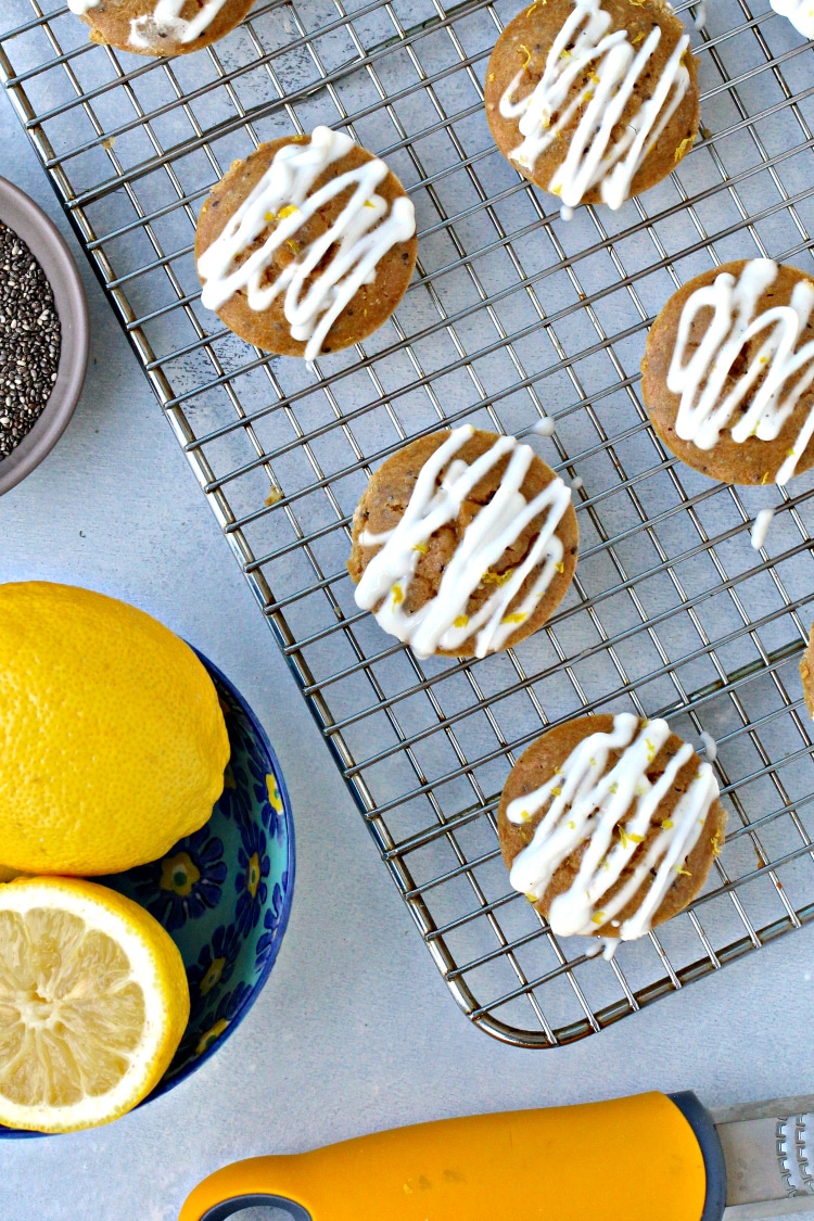 Lemon Chia Snack Muffins | @foodiephysician