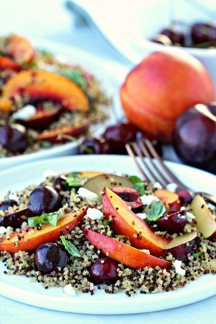 Quinoa Salad with Stone Fruit | @foodiephysician