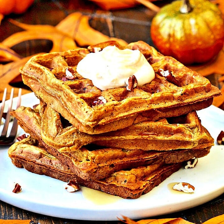 Pumpkin Spice Waffles The Foodie Physician