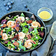 Blueberry Farro Salad with Shrimp