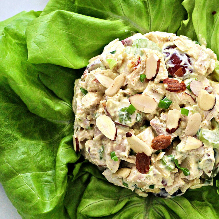 Curried Chicken Salad on Lettuce