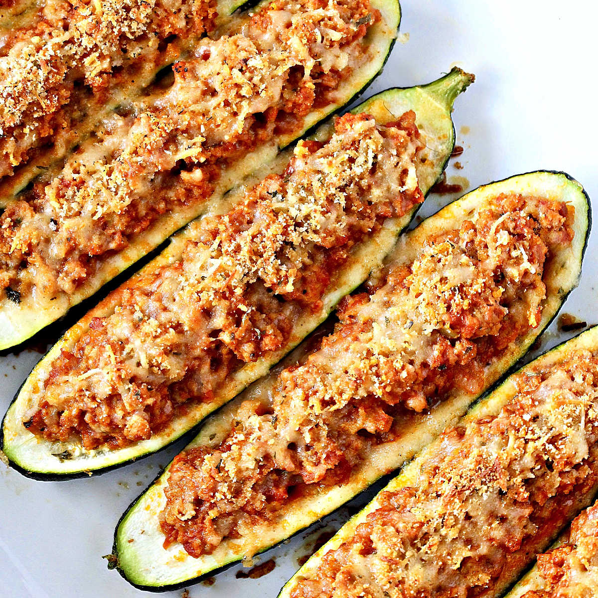 Low Carb & Keto Stuffed Zucchini Boats - Foodie Physician