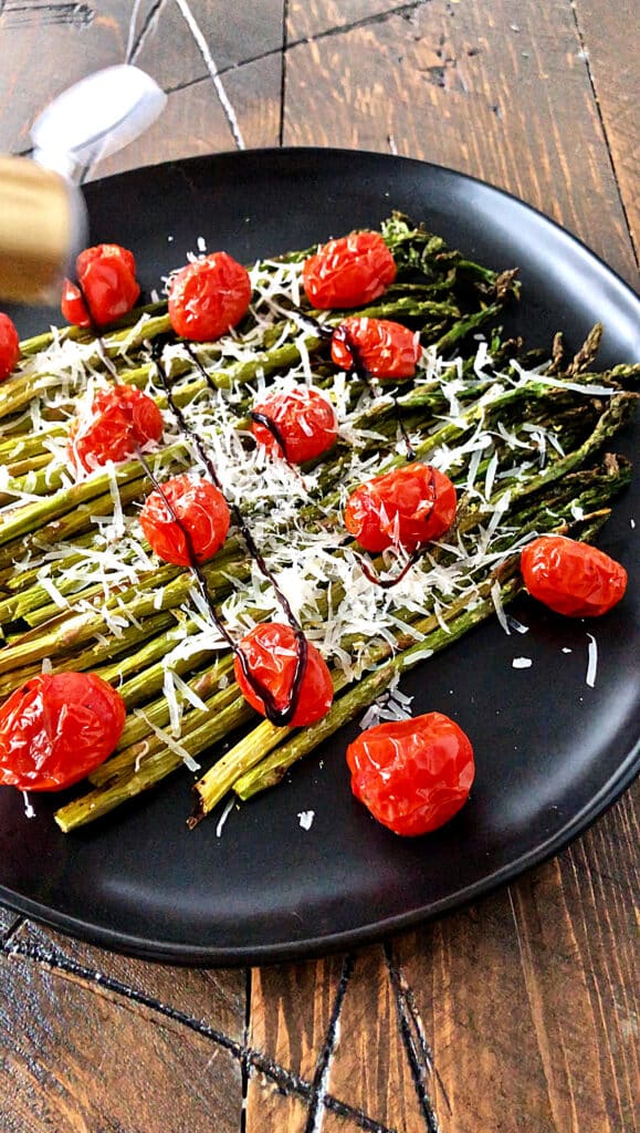 Roasted Asparagus and Grape Tomatoes