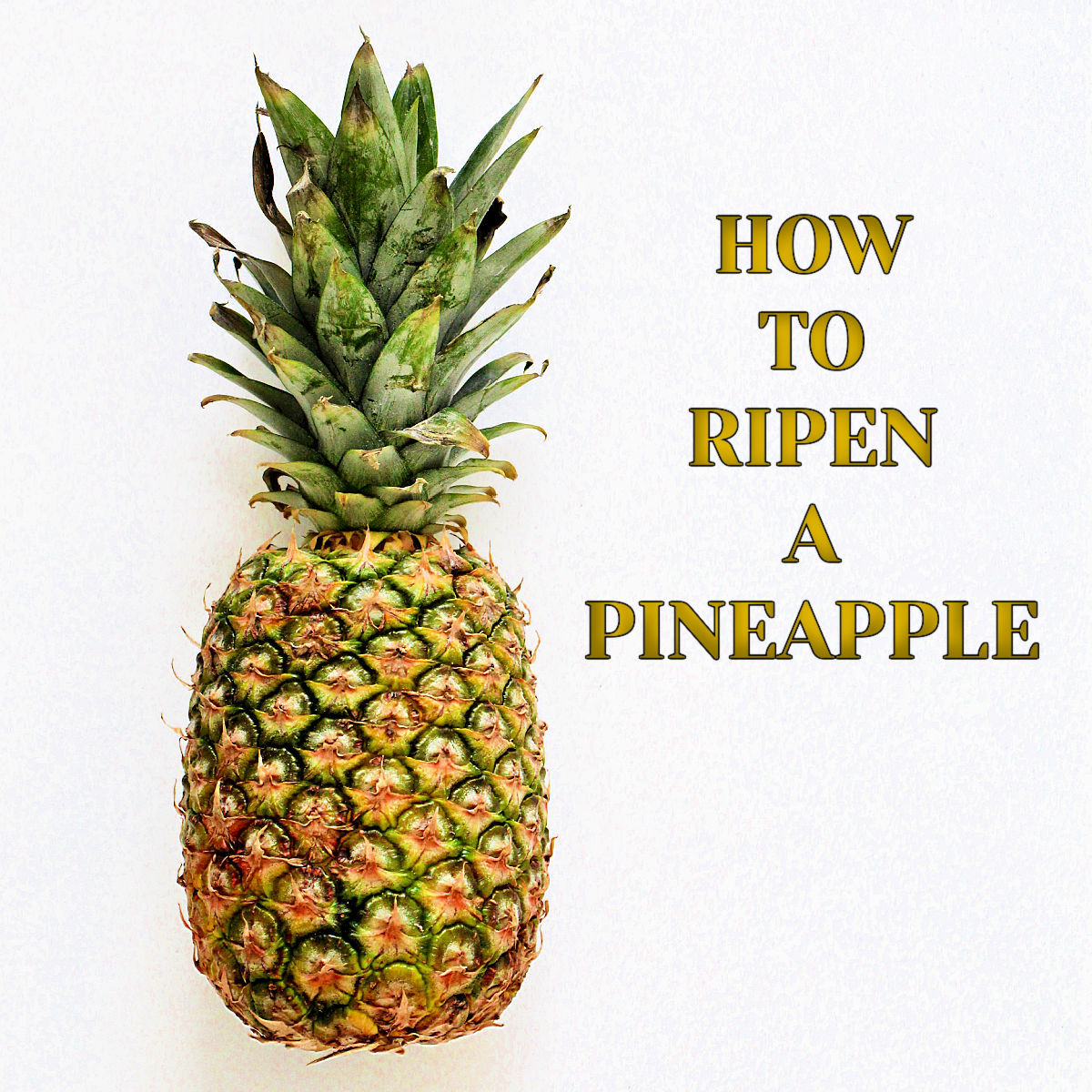 Picture of a pineapple and the words How to Ripen a Pineapple.