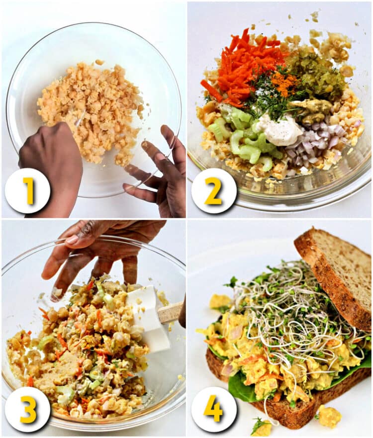 The Best Chickpea "Egg" Salad (Vegan) Foodie Physician