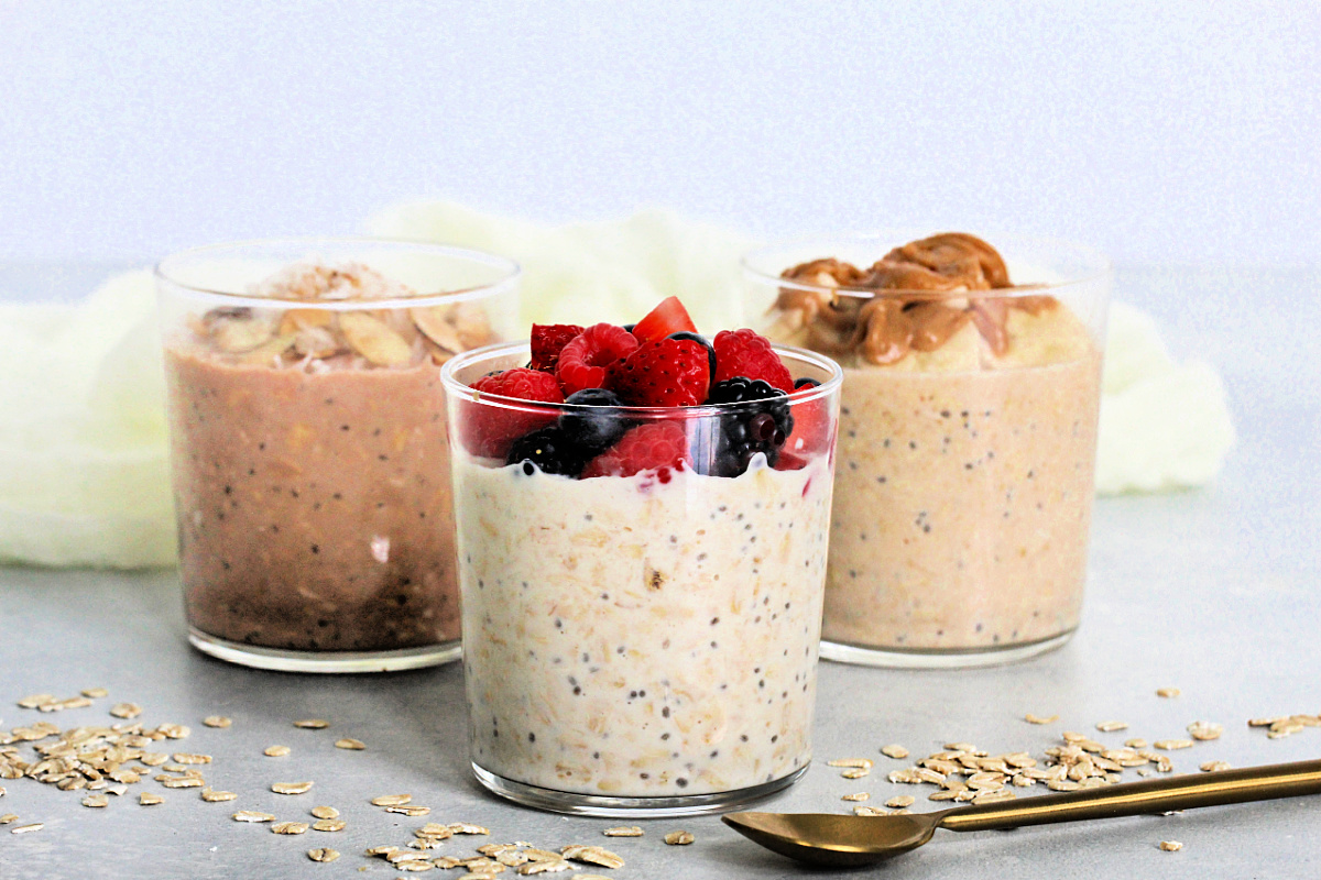 3 cups of overnight oats.